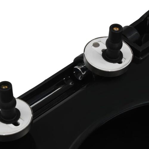Toiletsæde med soft-close og quick release-design sort