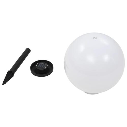 LED-solcellelamper 2 stk. 30 cm rund RGB-farver