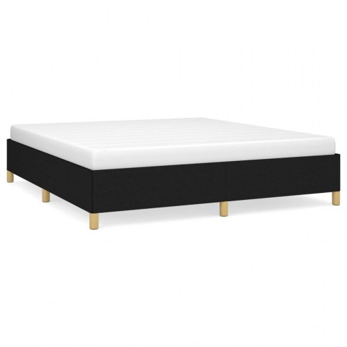 Sengeramme i stof - 180 x 200 cm, sort (uden madras)