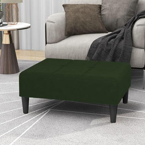 Fodskammel 78x56x32 cm fløjl mørkegrøn