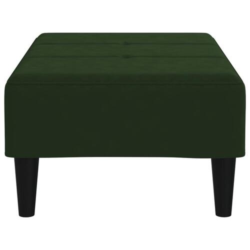 Fodskammel 78x56x32 cm fløjl mørkegrøn