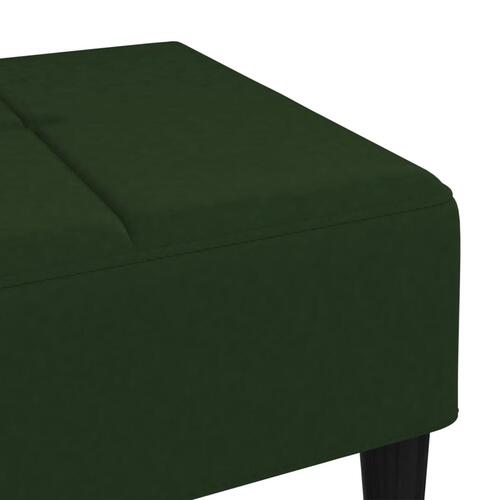 Fodskammel 78x56x32 cm fløjl mørkegrøn