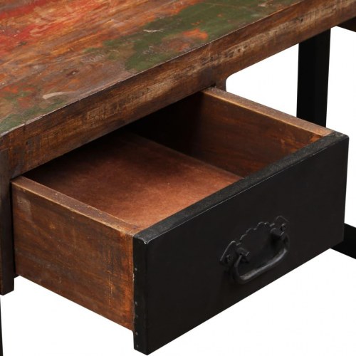Skrivebord med 2 skuffer - 120×50×76 cm i massivt genbrugstræ