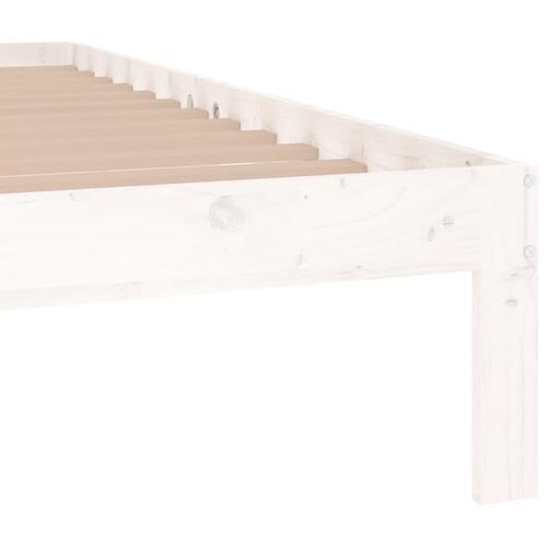 Sengeramme 150x200 cm King Size massivt fyrretræ hvid