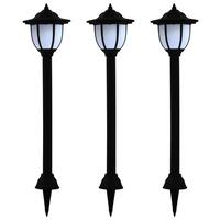 LED-solcellelamper 3 stk. sort