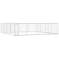 Udendørs hundeløbegård 760 x 760 x 185 cm galvaniseret stål