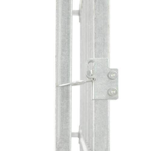 Udendørs hundeløbegård 760 x 760 x 185 cm galvaniseret stål