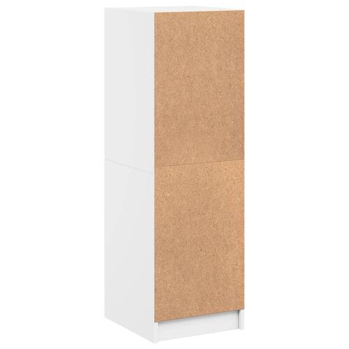 Skab med glaslåger 35x37x109 cm hvid