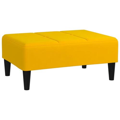 Fodskammel 78x56x32 cm fløjl gul