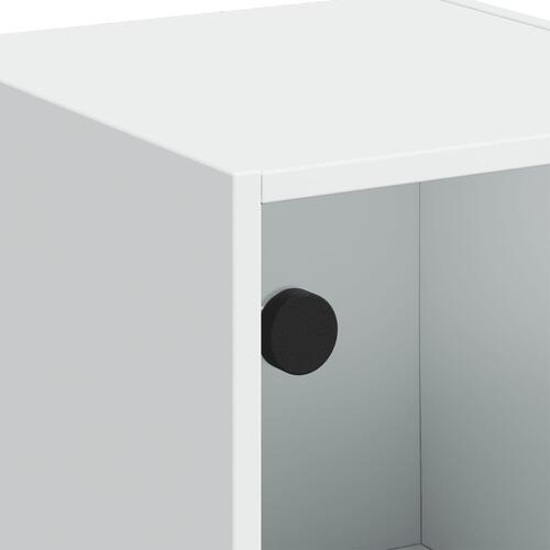 Skab med glaslåger 35x37x109 cm hvid