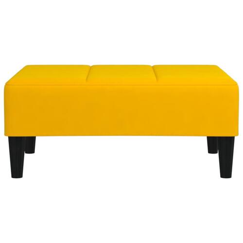 Fodskammel 78x56x32 cm fløjl gul