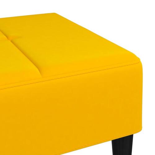 Fodskammel 78x56x32 cm fløjl gul