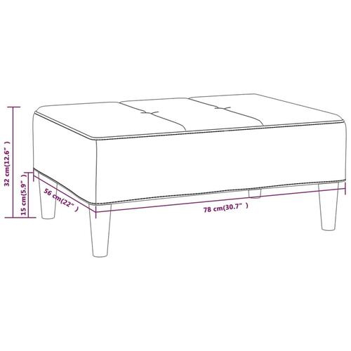 Fodskammel 78x56x32 cm fløjl gul