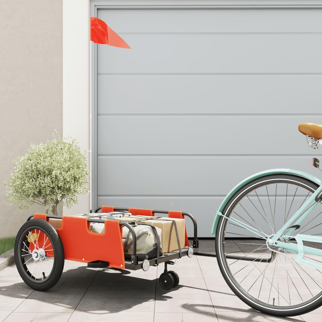 Cykeltrailer oxfordstof og jern orange