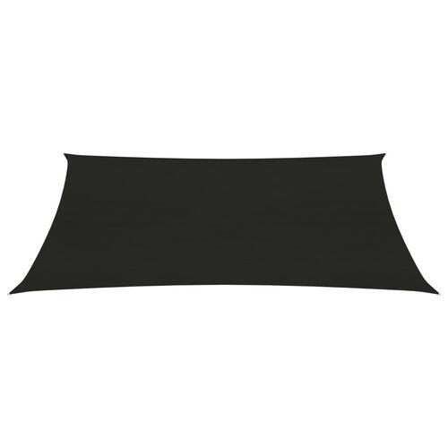 Solsejl 2,5x4 m 160 g/m² HDPE sort