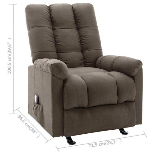 Massagestol stof brun