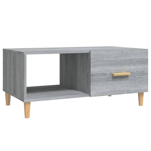Sofabord 89,5x50x40 cm konstrueret træ grå sonoma-eg