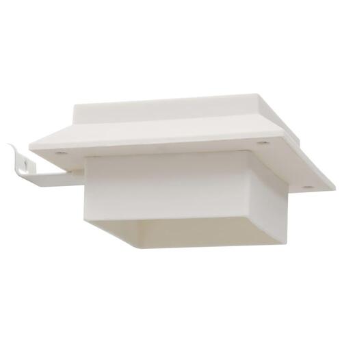 LED-solcellelamper 6 stk. 12 cm firkantet hvid