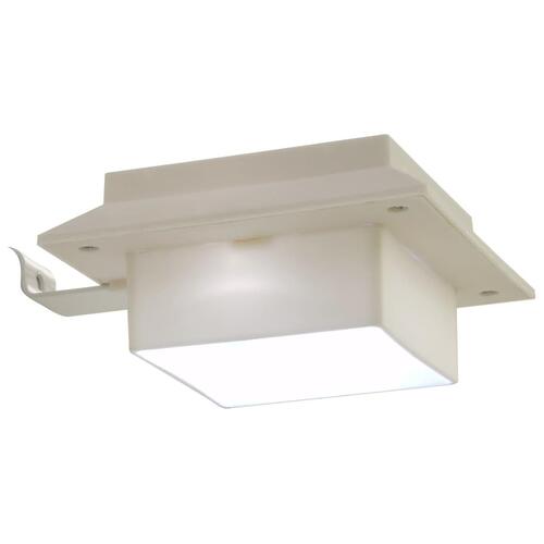 LED-solcellelamper 6 stk. 12 cm firkantet hvid