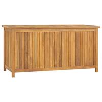 Opbevaringsboks til haven 114x50x58 cm massivt teaktræ