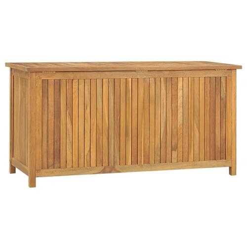 Opbevaringsboks til haven 114x50x58 cm massivt teaktræ