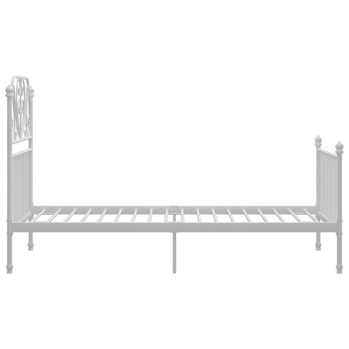 Sengestel 90x200 cm metal hvid