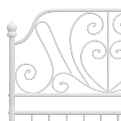 Sengestel 90x200 cm metal hvid