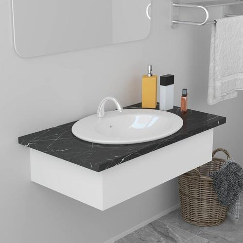Indbygget håndvask 51 x 45,5 x 19,5 cm keramisk hvid