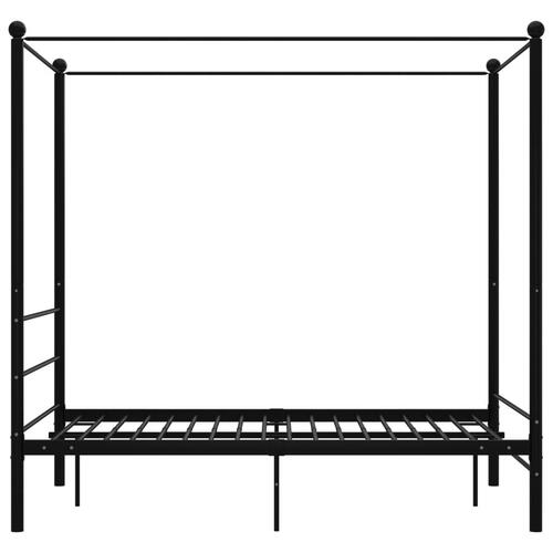 Sengestel til himmelseng 140x200 cm metal sort