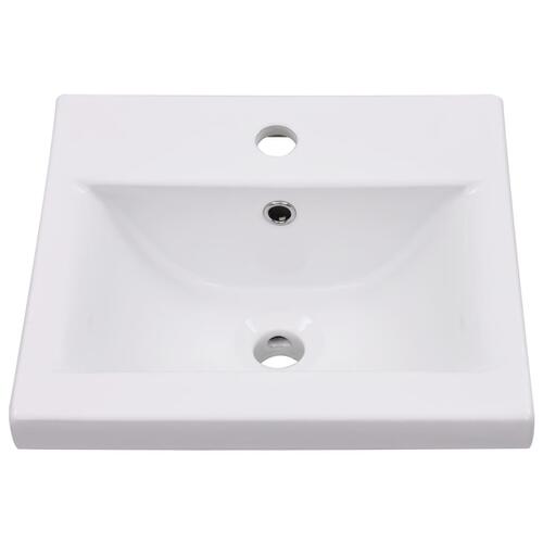 Indbygget håndvask 42x39x18 cm keramisk hvid