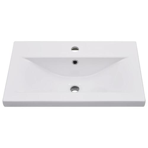 Indbygget håndvask 61x39,5x18,5 cm keramisk hvid