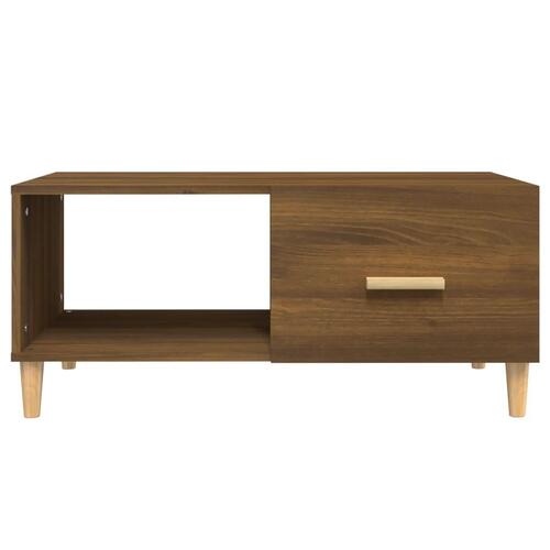 Sofabord 89,5x50x40 cm konstrueret træ brun egetræsfarve