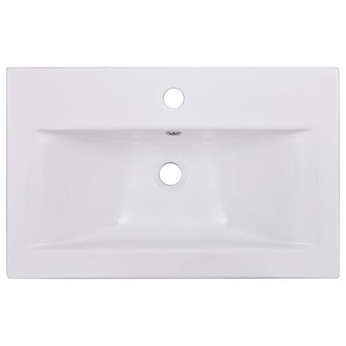 Indbygget håndvask 61x39,5x18,5 cm keramisk hvid