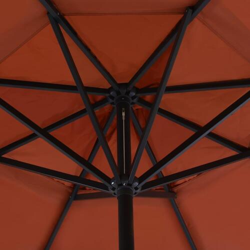 Udendørs parasol aluminiumsstang 500 cm terracotta