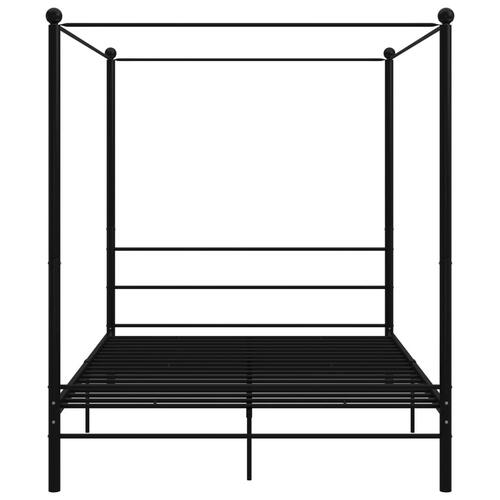 Sengestel til himmelseng 160x200 cm metal sort