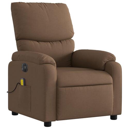 Eldrevet massagestol stof brun