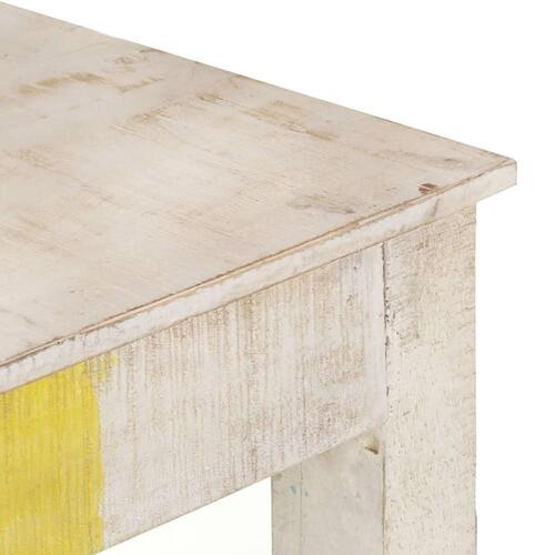 Konsolbord 115x35x77 cm ru mangotræ hvid