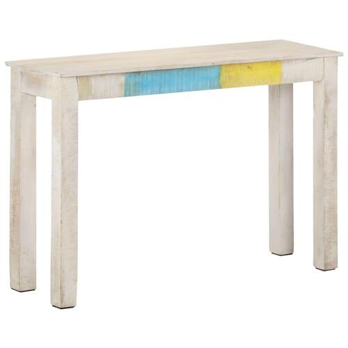 Konsolbord 115x35x77 cm ru mangotræ hvid