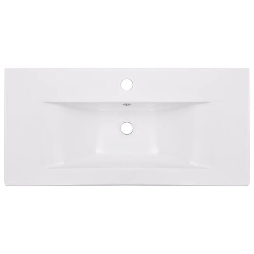 Indbygget håndvask 81x39,5x18,5 cm keramisk hvid