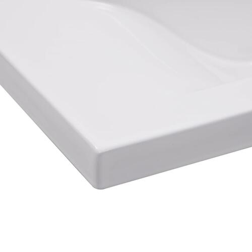 Indbygget håndvask 81x39,5x18,5 cm keramisk hvid