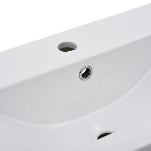 Indbygget håndvask 81x39,5x18,5 cm keramisk hvid