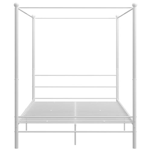 Sengestel til himmelseng 160x200 cm metal hvid