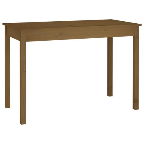 Sofabord 110x55x75 cm massivt fyrretræ gyldenbrun