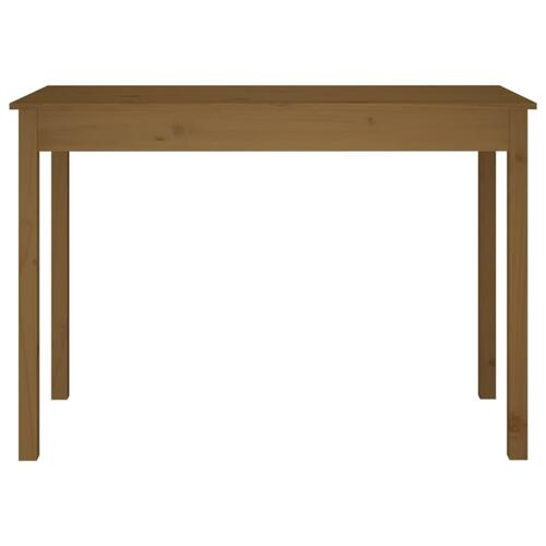 Sofabord 110x55x75 cm massivt fyrretræ gyldenbrun