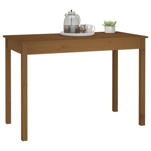 Sofabord 110x55x75 cm massivt fyrretræ gyldenbrun