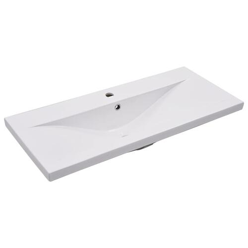 Indbygget håndvask 91x39,5x18,5 cm keramisk hvid