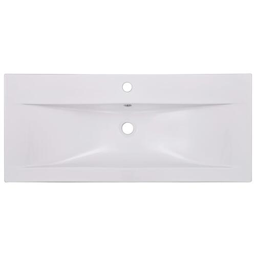 Indbygget håndvask 91x39,5x18,5 cm keramisk hvid