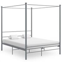Sengestel til himmelseng 160x200 cm metal grå