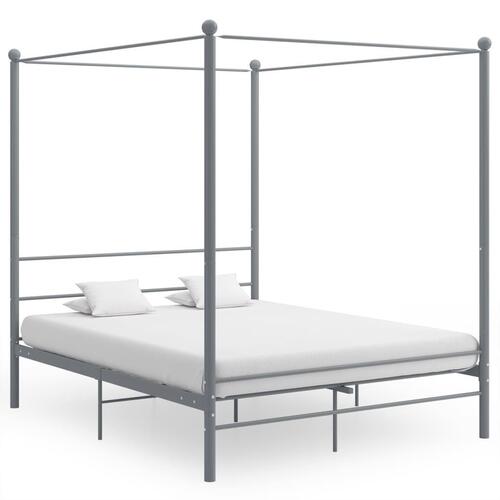 Sengestel til himmelseng 160x200 cm metal grå