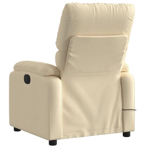 Eldrevet massagestol stof cremefarvet